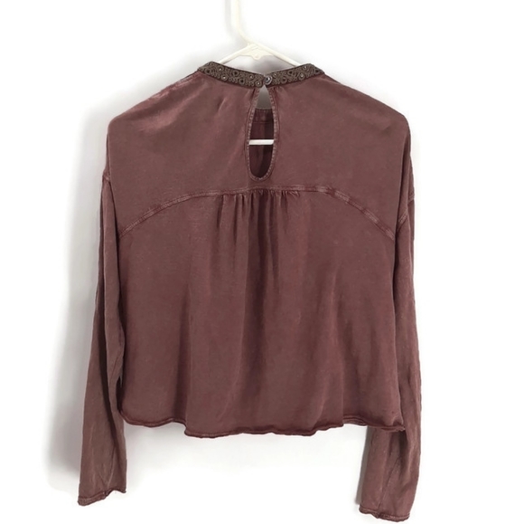 Free People Embroidered Long Sleeve Blouse Small - Picture 3 of 9